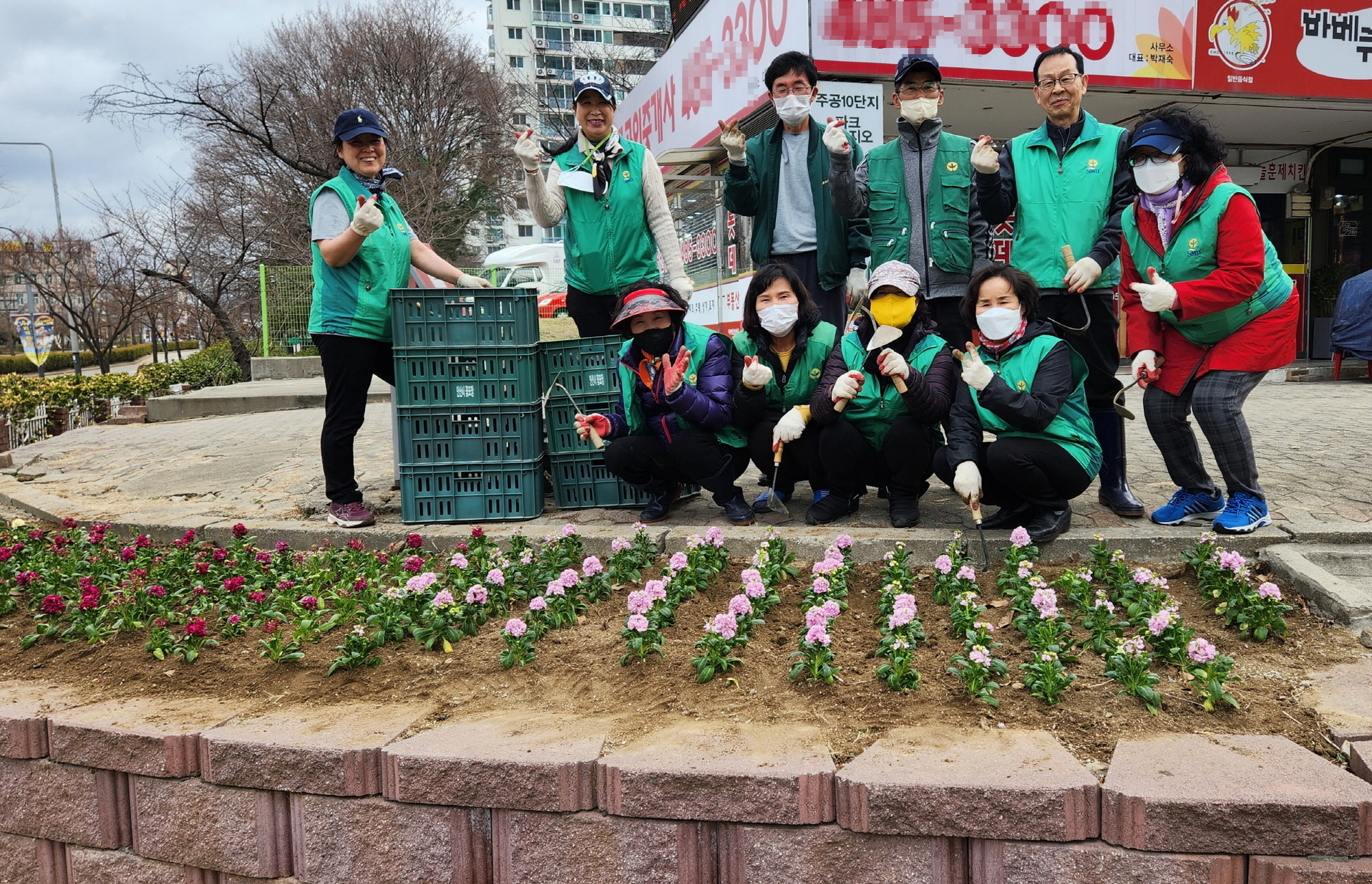 안산시 성포동 새마을회, 성포동 일대 봄꽃 식재