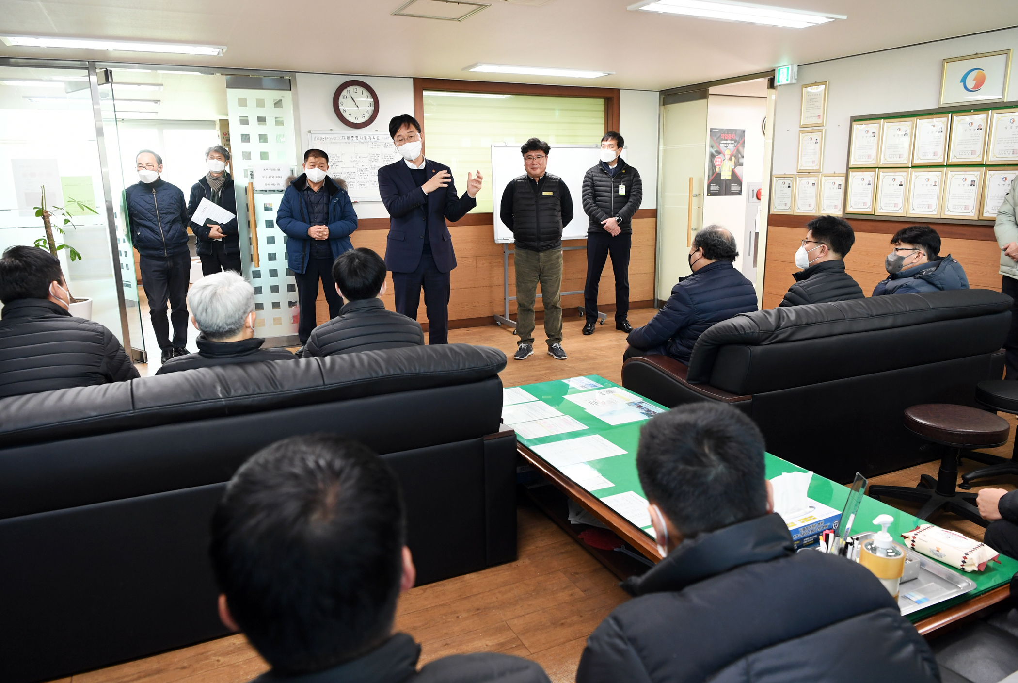 이민근 안산시장, 버스업체 방문해 운수종사자 격려