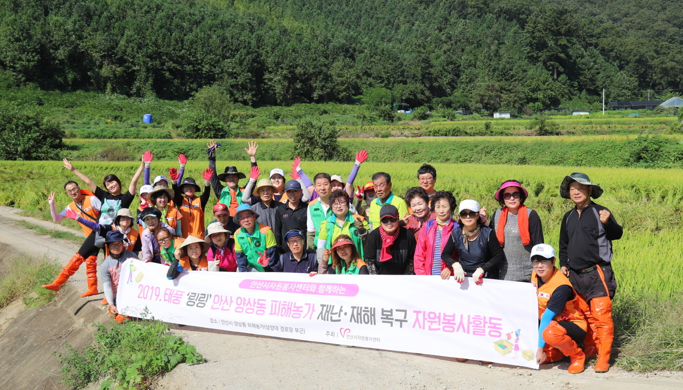 안산시자원봉사센터, 태풍‘링링’피해농가 지원활동 펼쳐