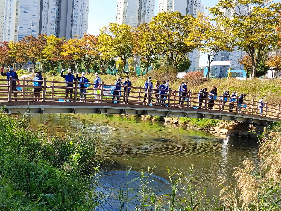 (사)바다살리기국민운동본부 안산시지부 하천 정화활동 전개