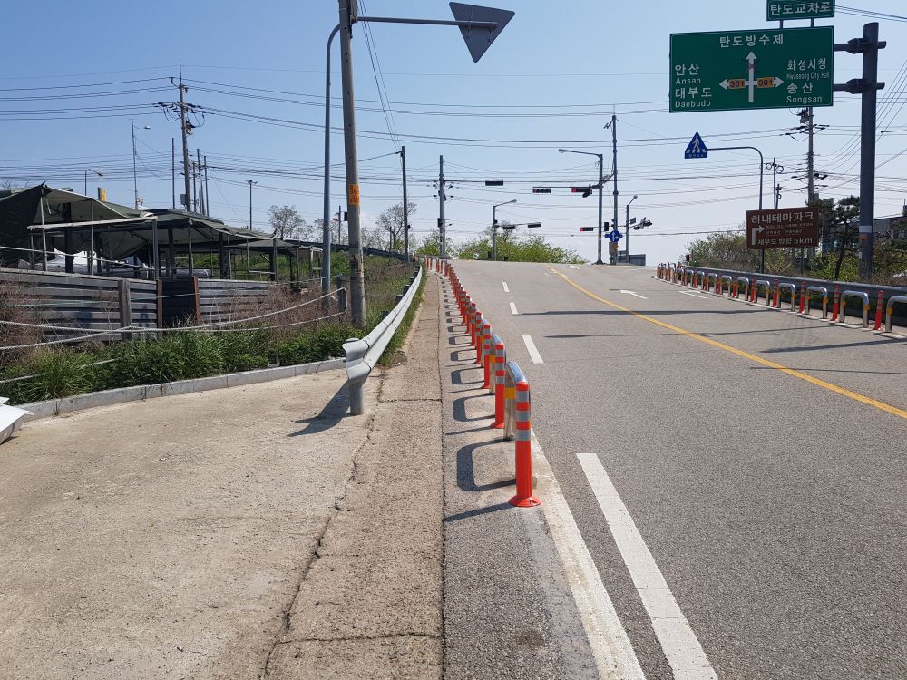 안산 대부도 보행자 및 차량 교통환경개선 도로시설 공사