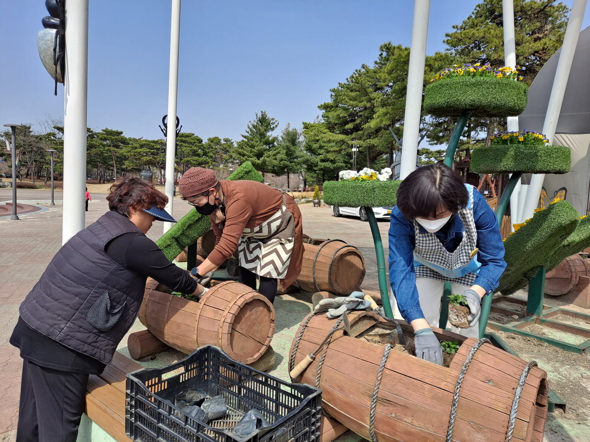 안산시 와동 희망마을만들기 추진협의회, 와리정원 봄꽃 식재