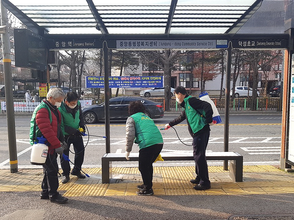 안산시 중앙동 새마을회, 코로나19 방역 봉사활동