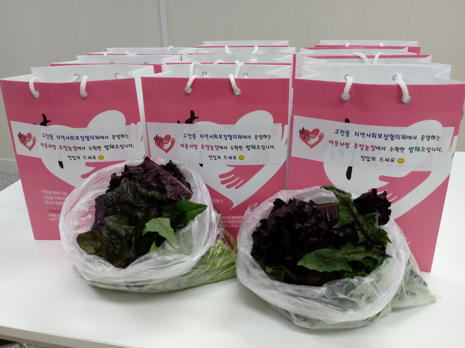 고잔동 지역사회보장협의체, 주말농장 수확물 전달