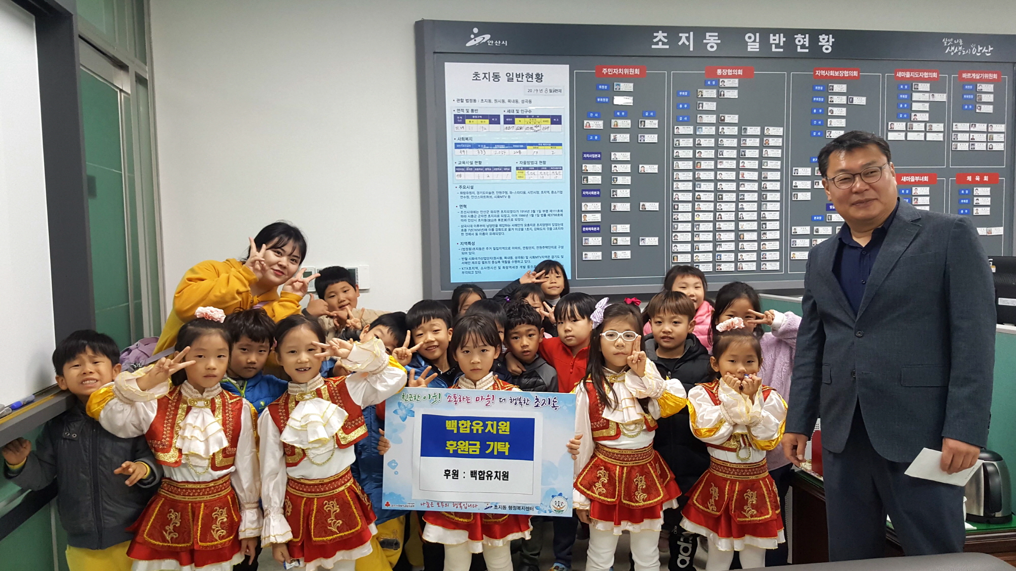 초지동 백합유치원, 시장체험 수익금 후원