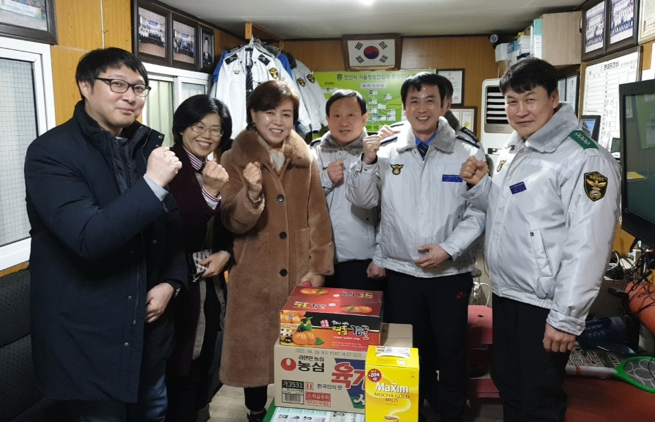 중앙동, 자율방범대 신년 격려 방문