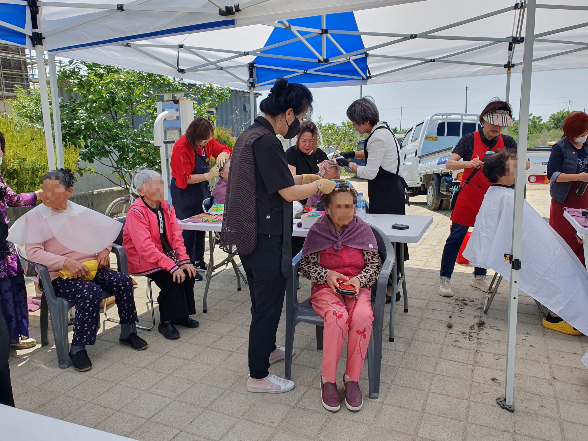 한국미용장협회 경기지회, 안산시 대부동에 미용봉사