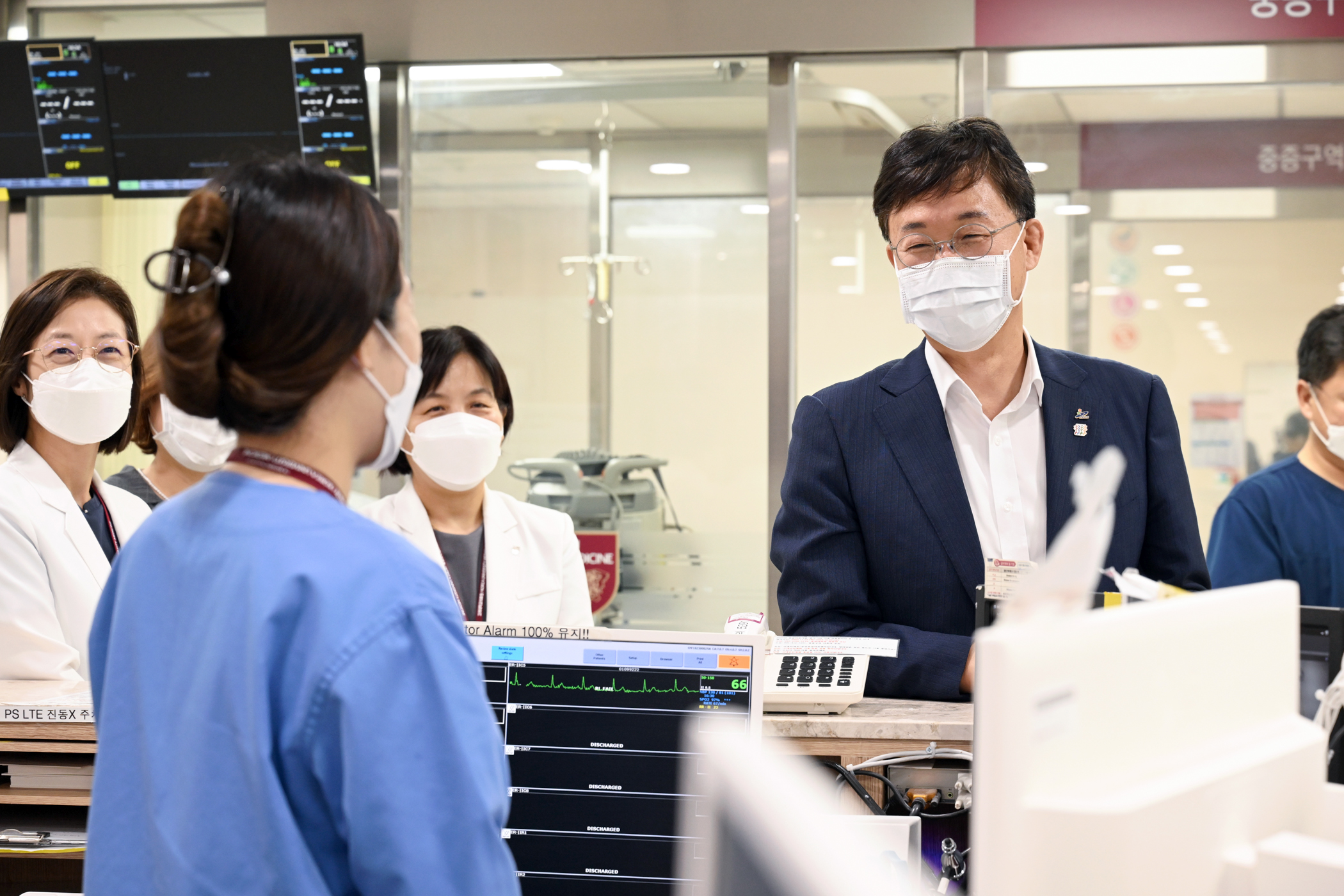 이민근 안산시장, 관내 응급의료기관 찾아 현장 의료진 격려