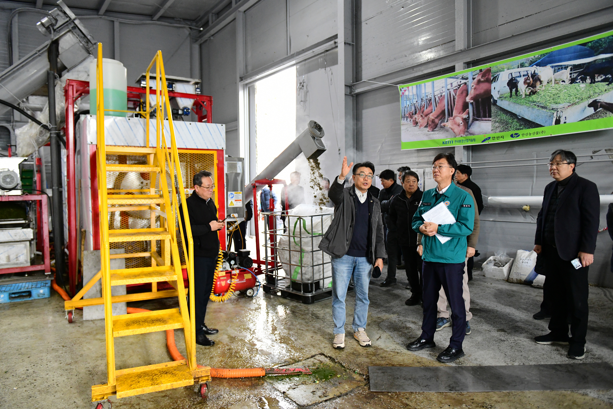 이민근 안산시장, 농수산물도매시장 내 부산물→사료 자원화 현장 점검