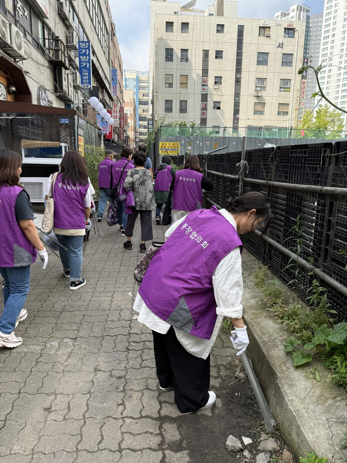 안산시 중앙동 통장협의회, 청년의 날 축제 맞아 행사장 주변 환경정비