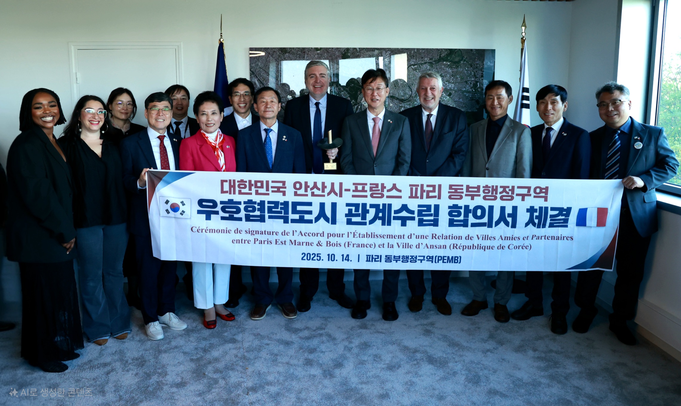 안산시, 프랑스 파리 동부행정구역과 우호협력도시 관계 수립
