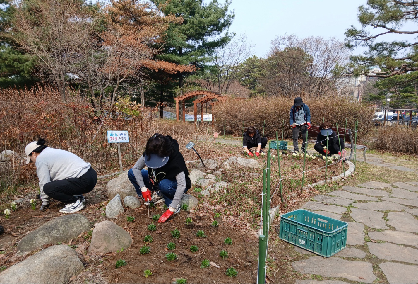 안산시 와동, 와리정원에 봄꽃으로 새단장