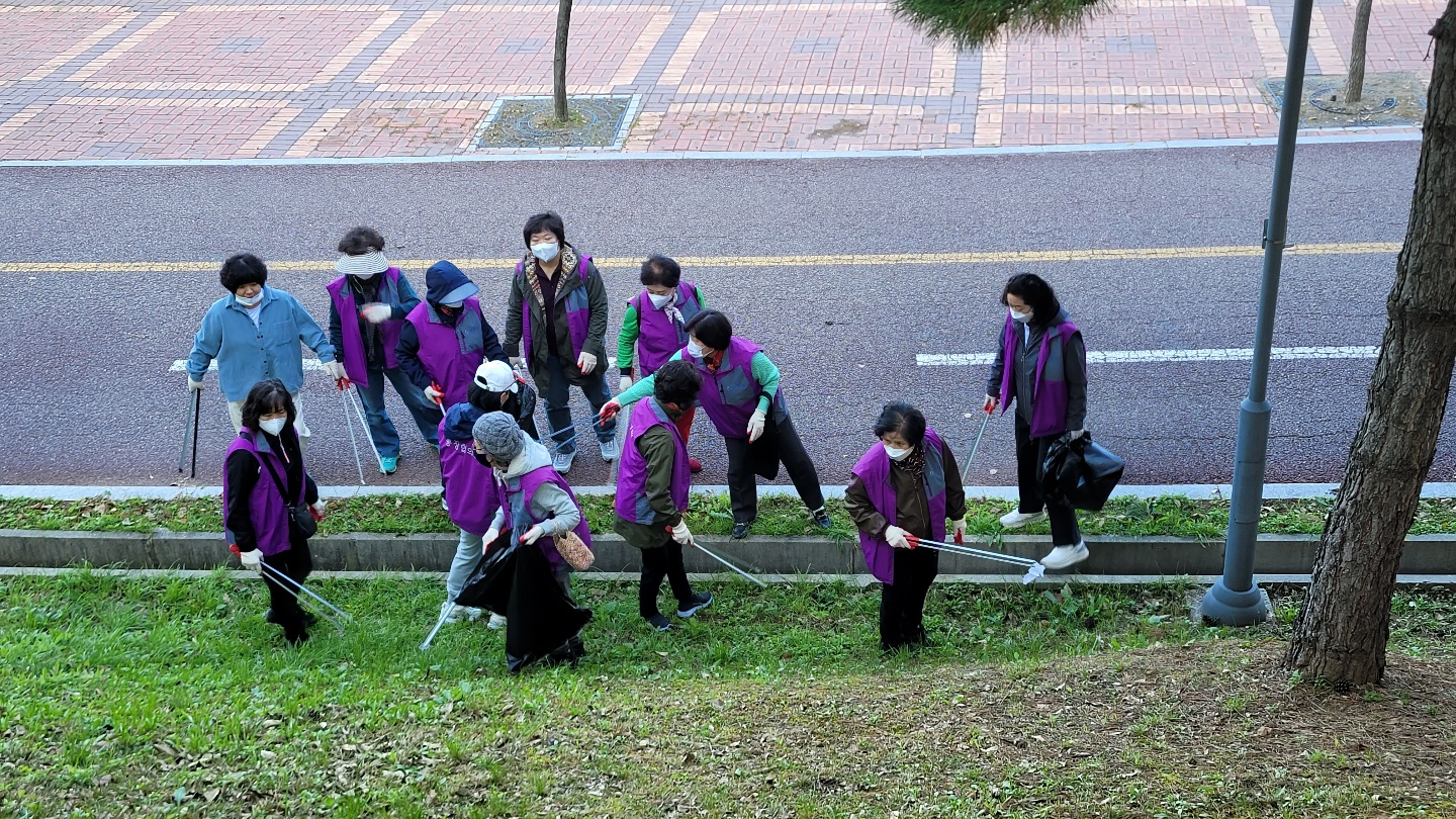 안산시 해양동 통장협의회 행복홀씨 봉사단, 환경정화 활동