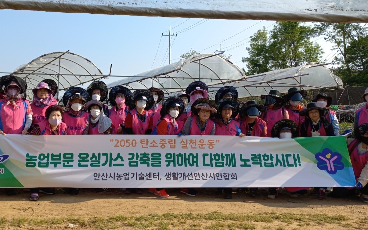 생활개선안산시연합회, 포도농가 일손돕기로 구슬땀