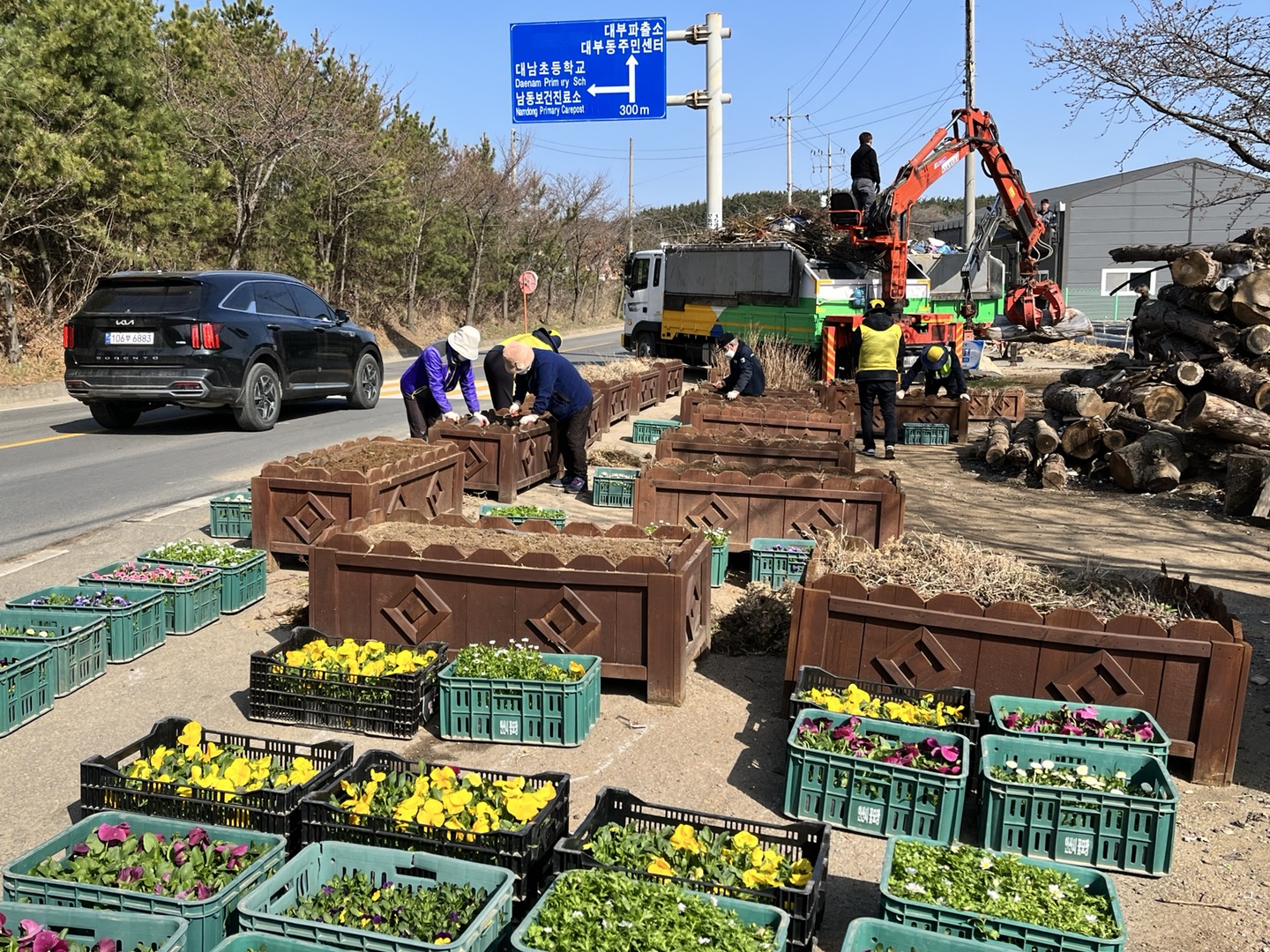 안산시 대부동, 쓰레기 무단투기지역 화단으로 탈바꿈