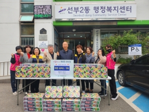 한울타리봉사단, 안산시 선부2동에 라면 60박스 기탁