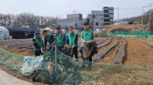 안산시 안산동 새마을지도자회, 봄맞이 영농폐비닐 집중 수거