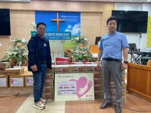 안산광명교회, 안산시 고잔동 지사협에 라면 30박스 기탁
