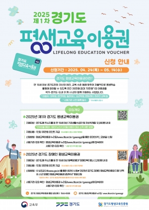 안산시, 2025년 제1차 평생교육이용권 신청자 모집… 교육사각지대 해소