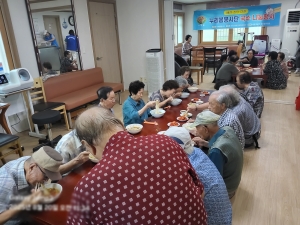 누리봄봉사단, 안산시 이동 상록수경로당 국수 나눔 행사