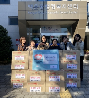 안산시 백운동, 풍성한 교회로부터 라면 20박스 기탁받아