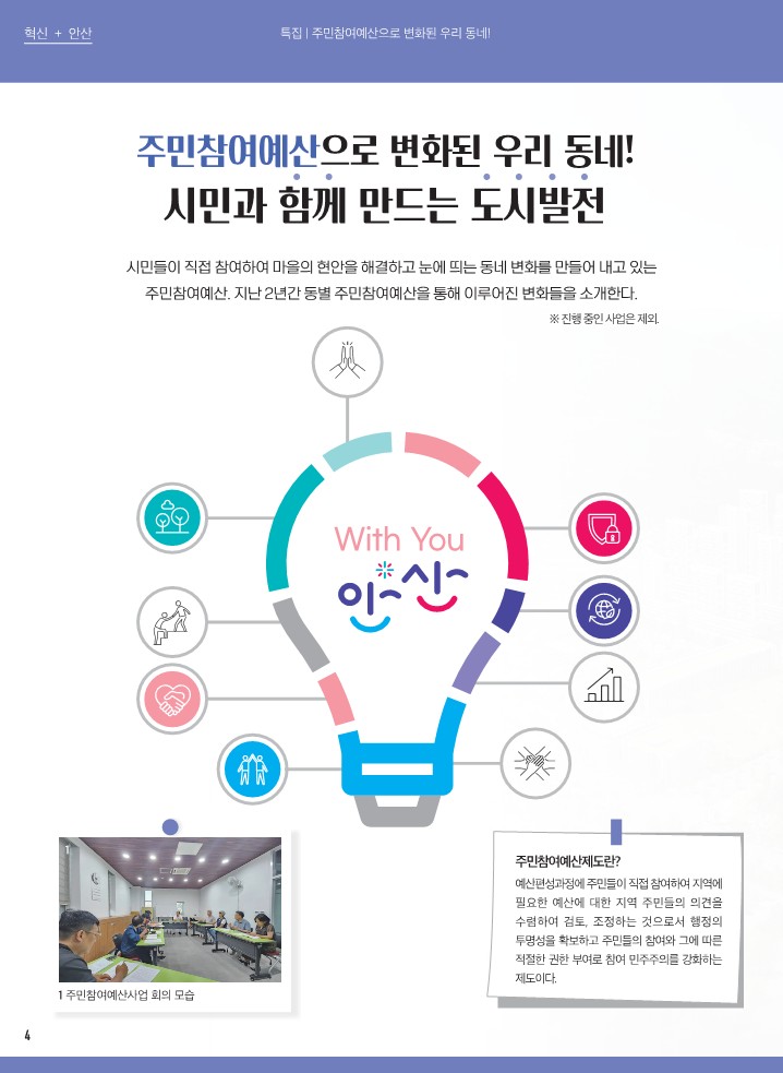 주민참여예산으로 변화된 우리동네 시민과 함계 만드는 도시발전