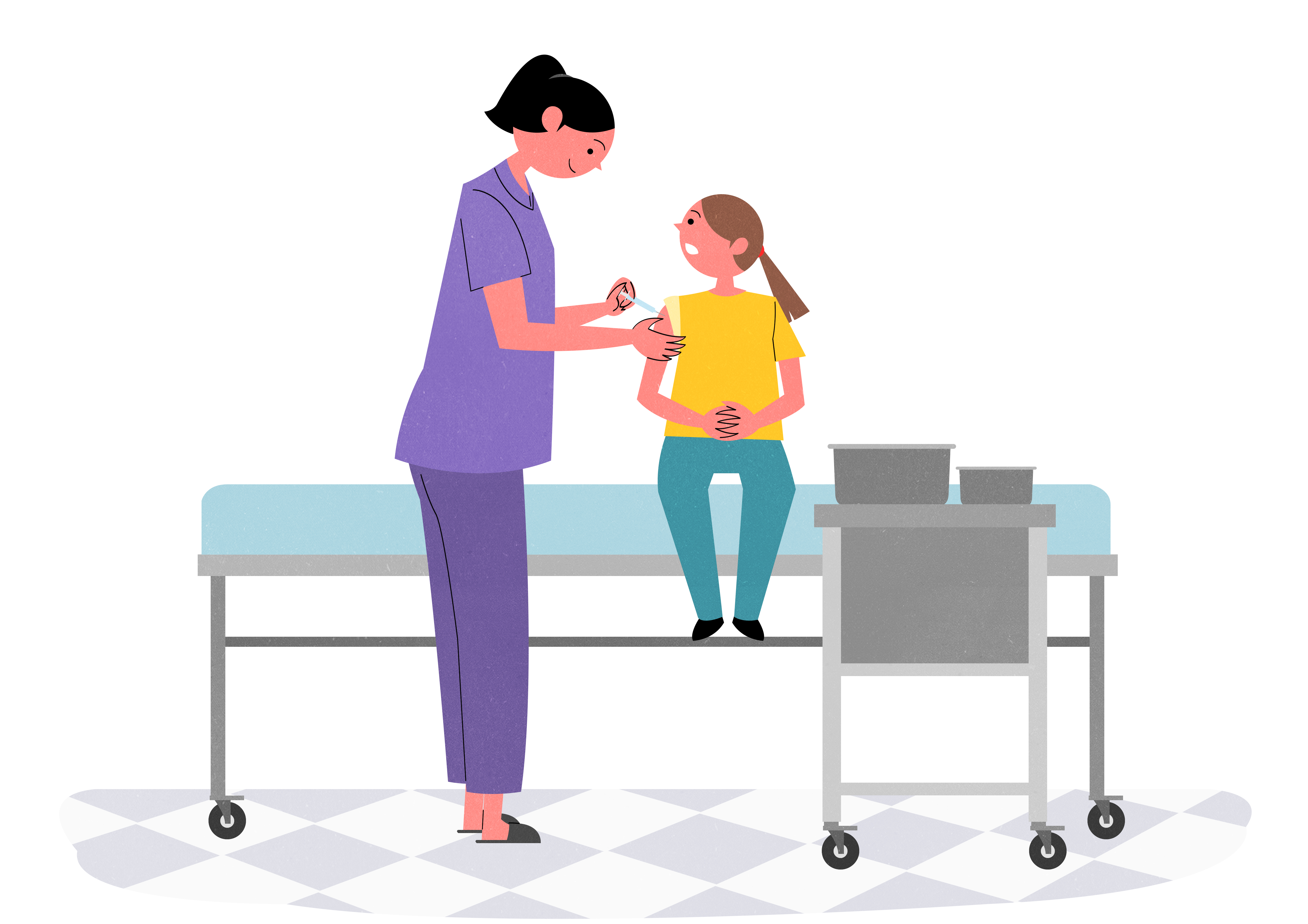 “만 12세까지 국가필수예방접종 완료 하세요~!”