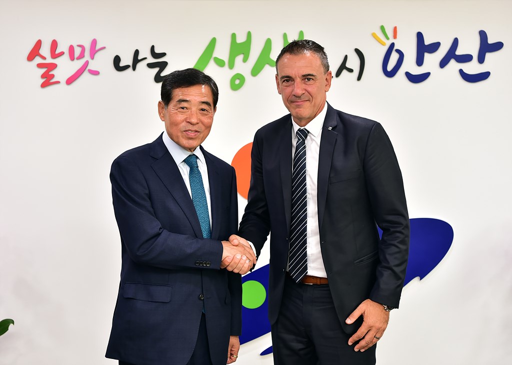 윤화섭 안산시장, 마리나 전문기업 스웨덴 SF-마리나 그룹 방문단 접견