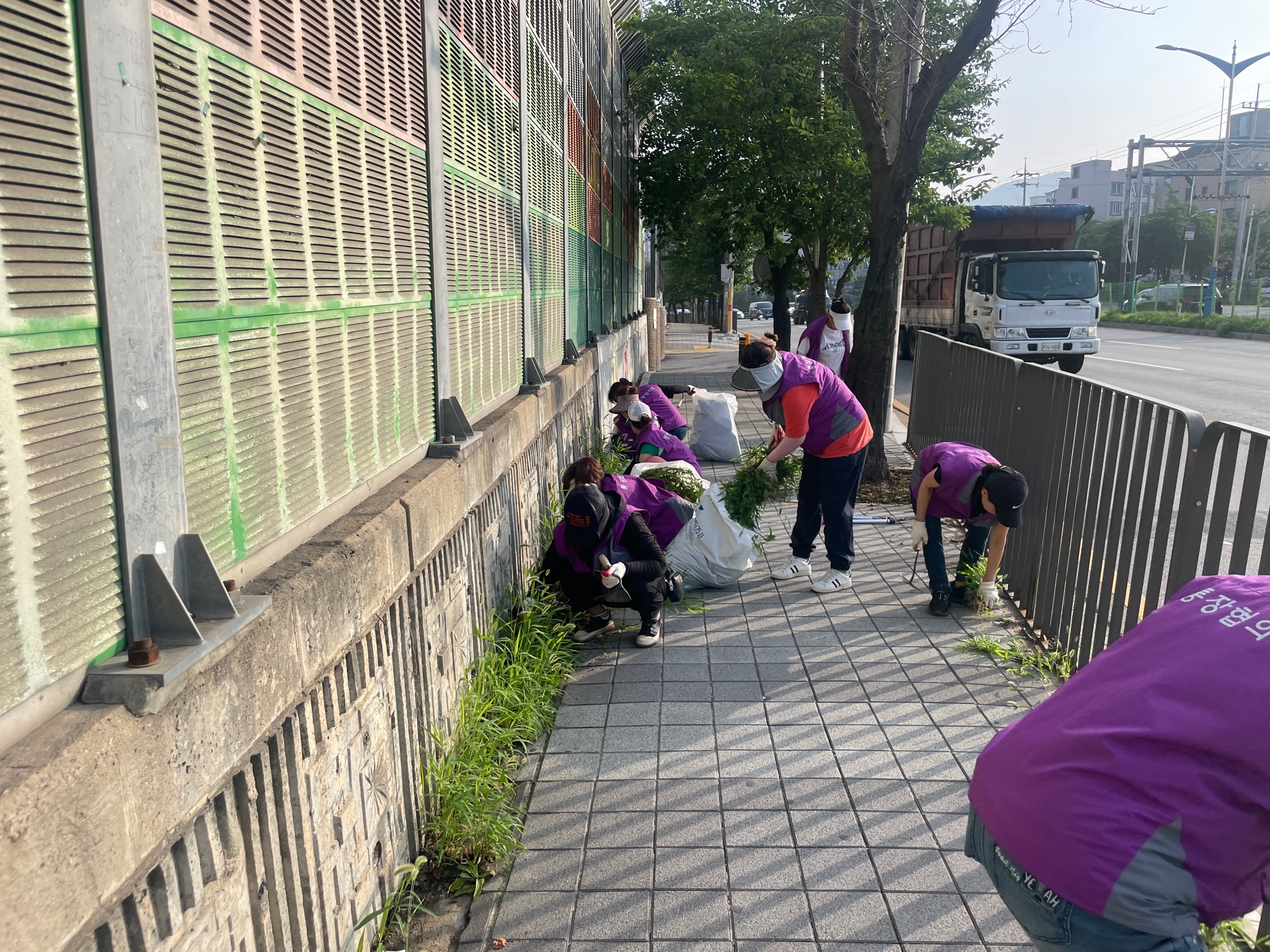 안산시 안산동 통장협의회, 수인산업도로 제초 작업 추진