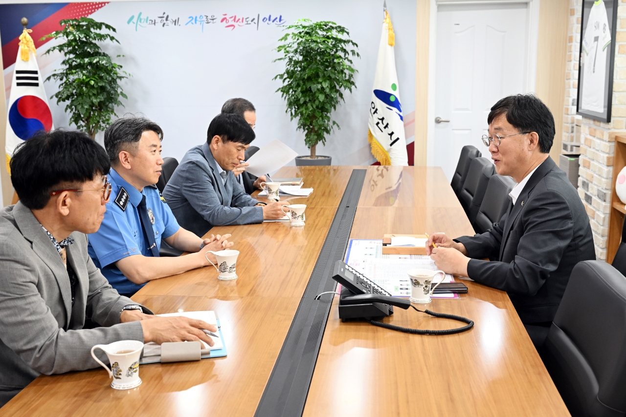 이민근 안산시장, 평택해양경찰서장 만나 해안가 재난안전 대책 논의