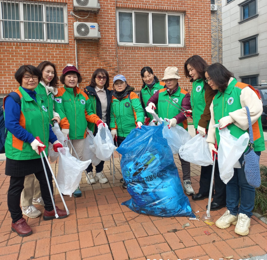 안산시 해양동 자율방재단, 환경정화활동 실시