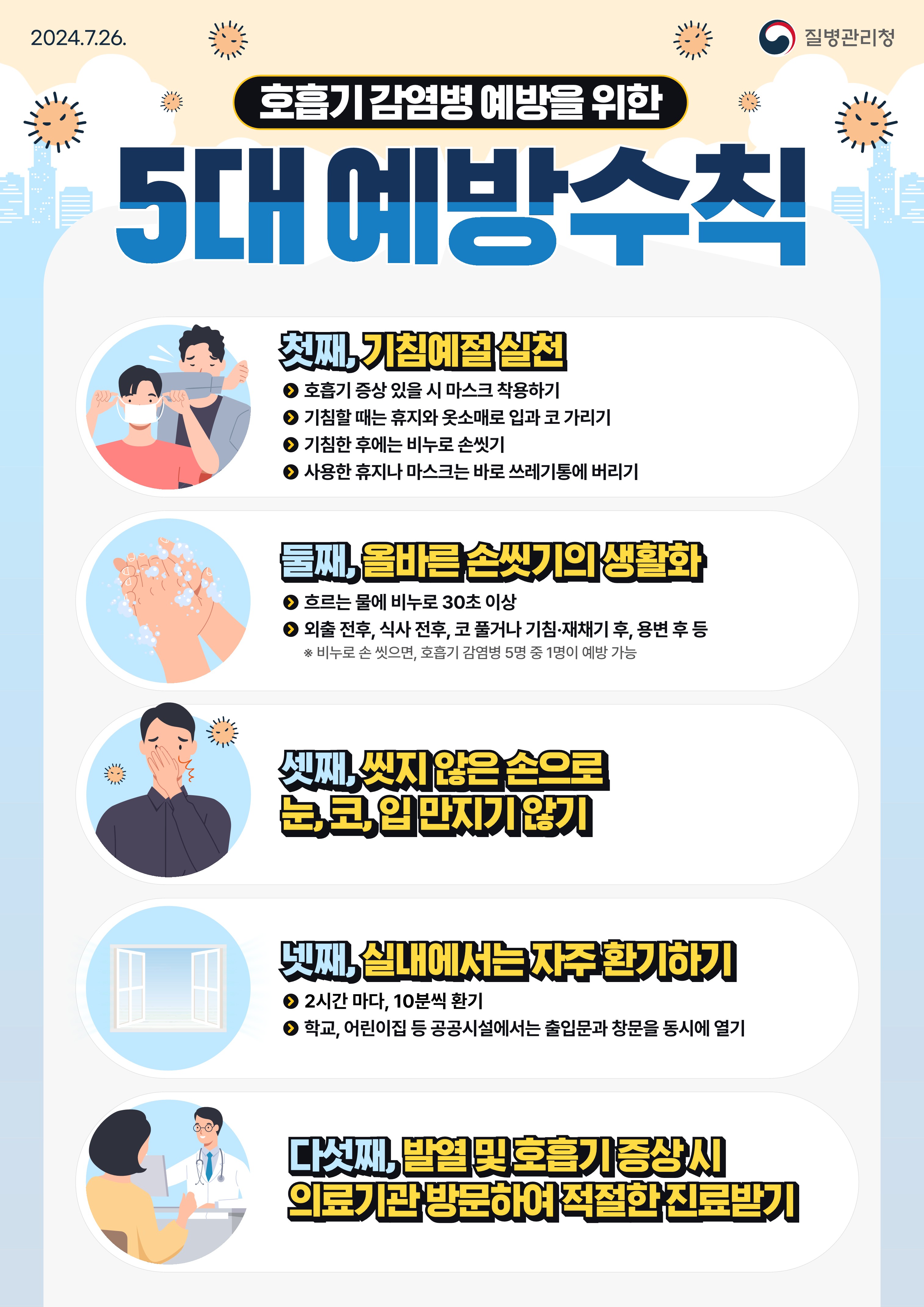 안산시, 코로나19 재유행에“감염병 예방수칙 준수 당부”