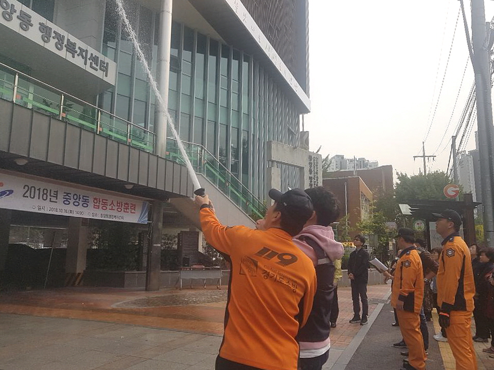 중앙동, 고잔119센터와 합동 소방훈련 실시